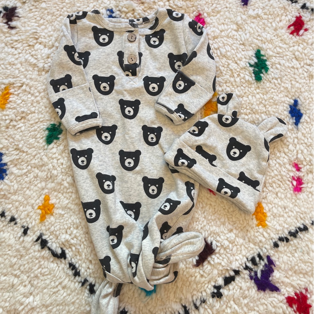 Little One Shop Bear Bundler and Hat (S 0-3m)